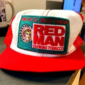 Vintage Red Mans Chewing Tobacco Trucker Hat